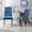Lake Blue, Silver, variant on Ciphrias Chenille Dining Chairs Set of 2 Lake Blue Fabric Sturdy Metal Legs for Kitchen Room