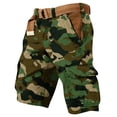 thumbnail image 3 of Mens Camo Cargo Shorts Wild Outdoor - Cotton Relaxed Fit Utility Multi-Pocket Shorts Featuring Relaxed Fit Cuts Army Green L, 3 of 5