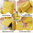 thumbnail image 5 of Homall 360° Power Swivel Recliner High Back Adult Rocker Recliner Chair with 2 Pillows for Nursing Expectant Mothers,Corduroy Yellow, 5 of 8