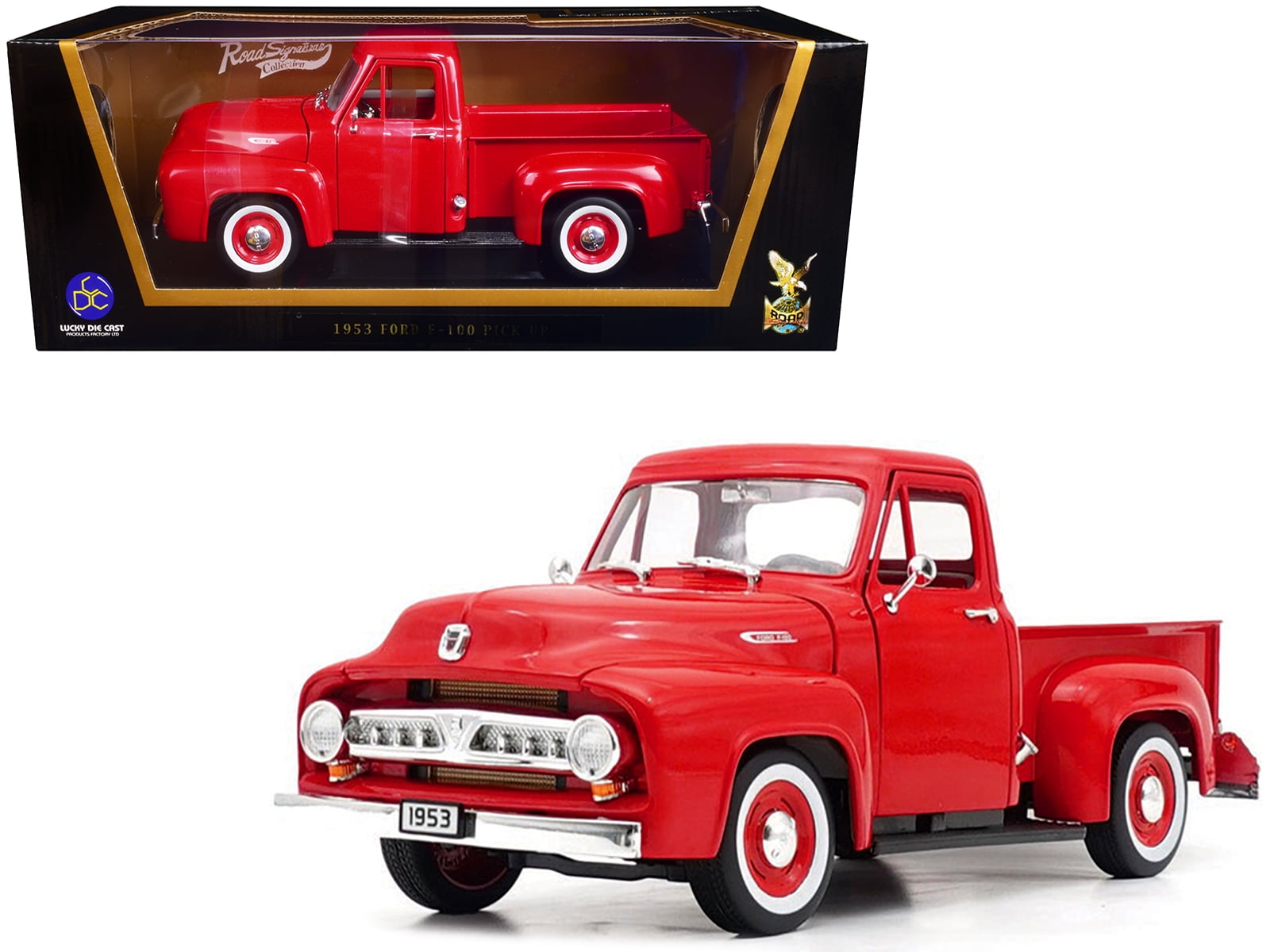 1953 Ford F-100 Pickup Truck Red 1/18 Diecast Model Car by Road