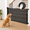 Black-(33" Tall x 60" Wide), variant on Upgraded 60" Wide Retractable Dog Gate With Reinforced Rods - Bottom Anti-escape 5 Ft Gates For Doorways Dogs Indoor/outdoor Pet