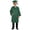 Green, variant on Kids Girl Outfits Shiny Graduation Gown for Toddlers V Neck Long Sleeve Knitted Robe Cap Set Unisex Childrens Ceremony Outfit Purple 10 Years-11 Years