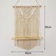 thumbnail image 2 of Estante colgante de pared de macramé, estante colgante flotante de madera de un solo nivel, organizador, decoración de pared, 2 of 8