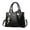Black, variant on Women's Leather Tote Purse Satchel Handbag For Everyday Carry And Use