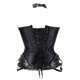 thumbnail image 2 of Gibobby Vientre delgado y sexy Corsé de corte de tubo gótico ajustado con cuello lateral mujer Top 11 con cremallera Halter Shapeware (Negro, XL), 2 of 4