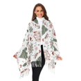 thumbnail image 3 of FORMRS Womens Scarf Winter Soft Long Big Warm Shawls Wrap Tassel Scarves, White Nordic Christmas House, 3 of 9