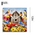 thumbnail image 2 of 12 Inch Wall Clock Battery Operated Silent Clock Decorative for Office, Kitchen, Outdoor, Living Room，Bird Sunflower Floral Exquisite, 2 of 4