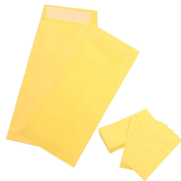 CIMAXIC 60pcs Security Envelopes Yellow Double Adhesive Paper For Small Items