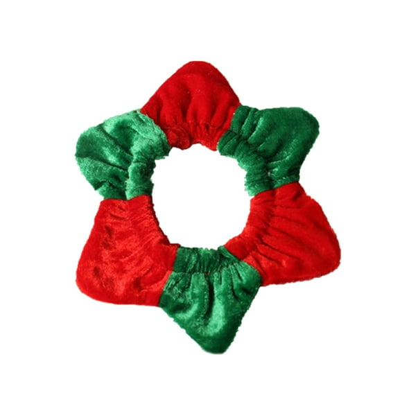 Noël Rouge Vert Cou Cou Costume Chien Réglable Cou Cercle Fleur Chien Collier Robe Cravate Décoration