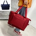 thumbnail image 3 of Lindo bolso de viaje para mujer, bolso de lona para gimnasio con bolso de mano, bolso de noche con bolsillo mojado, azul marino, 3 of 5