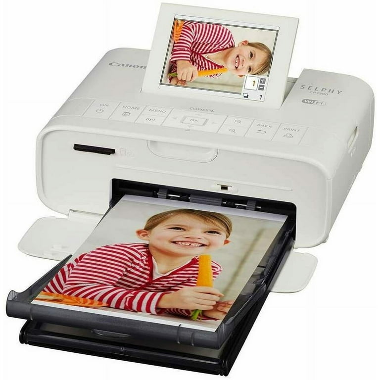 Canon Selphy CP1300 Compact Photo Printer White + 3x KP-108IN 4x6