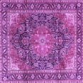 thumbnail image 1 of Ahgly Company Indoor Square Medallion Purple Traditional Area Rugs, 4' Square, 1 of 4
