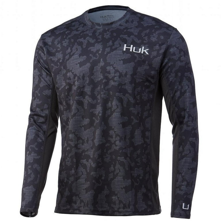 HUK Icon X Running Lakes Sleeve Sargasso Sea, 3XLarge Long Sleeve
