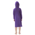 thumbnail image 3 of Hotiary Long Sleeve Hooded Zipper Sleeping Skirt for Girls Autumn and Winter Solid Color Casual Housecoat for 5-14 Years Kids Teen, 3 of 5