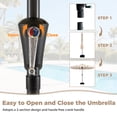 thumbnail image 4 of Gymax Parasol d'Extérieur 10 Pi avec Sacs de Sable à Base Lestée, Inclinaison à Bouton-Poussoir et Manivelle, Terrasse Beige, 4 of 7