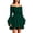 Green, variant on Halloween Mini Dress Women Off-The-Shoulder Long Bell Sleeve Smocked Waist Ruffle Asymmetrical Flowy A-Line for Party Costume Club Boho Short Dress