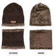 thumbnail image 4 of Hovilon Mens Womens Winter Beanie Hat Scarf Set，Warm Knit Thick Fleece Lined Knitted Cap Neck Warmer for Men Women, 4 of 5