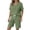 #01 Army Green 【Mix, Match & Rotate: Stock Up on Daily Colors】, variant on Women's Cotton Casual Short Sleeve V-Neck Button Top, Elastic Waist Drawstring Short Set, 2 Piece Set, Lounge Shorts, Summer Vacation, Travel Outfits, Matching Short | VerBelle,Black S
