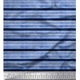 thumbnail image 1 of Soimoi Silk Fabric Stripe Block Printed Fabric 1 Yard 42 Inch Wide, 1 of 1