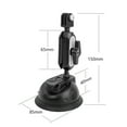 thumbnail image 2 of Mistaha Universal Car Mount with Suction Cup - Double Ball Head Design, 360° Rotation, Sport Camera Adapter, Screw, Phone Clip - Compatible with iPhone, GoPro, Insta 360, DSLR - Silver ABS, 85mm, 2 of 6