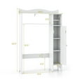 thumbnail image 3 of Costway Over the Toilet Storage Cabinet w/Toilet Paper Holder Adjustable Shelves White, 3 of 12