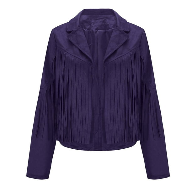 ジャケット・アウター acka cape fringe tops ONE LOVE FRINGE MOTO JACKET – AS by DF