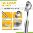 thumbnail image 3 of 1 Pce Cuillère à Crème Glacée en Acier Inoxydable Robuste Conception Sans Joint Prise Confortable Long Manche Gelato, 3 of 8