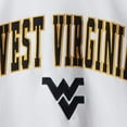 thumbnail image 4 of Men's Colosseum White West Virginia Mountaineers Arch & Logo Crew Neck Sweatshirt, 4 of 4