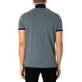 thumbnail image 3 of Lacoste Striped Collar Polo Shirt, Grey, 3 of 5