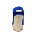 thumbnail image 2 of BLISSFUL STEP Sandales Compensées à Plateforme Espadrilles pour Femmes Bleu Foncé 8, 2 of 7
