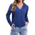 thumbnail image 5 of Nlife Button Down Sweater for Women Lightweight V Neck Cardigan Knitted Long Sleeve Top, 5 of 9