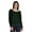 Dark Green, variant on Long Sleeve Cotton Tshirt Street Style Wear Scoop Neck Tee Shirt For Women Wear