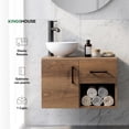 thumbnail image 3 of Mueble para Baño Gabinete Organizador con Llave Monomando Lavabo con Escurridor cafe, 3 of 8