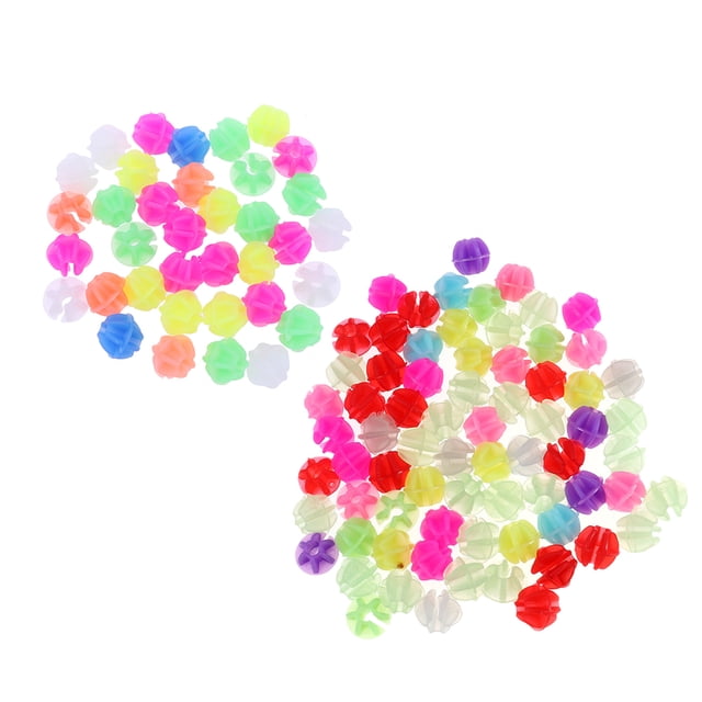 72pcs redondo colorido de la rueda de la bici habló Clip Cuentas bicicletas plástico habló bolas Adornos (36 Cuentas ordinarias y 36 perlas luminosas)