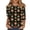 18# Black, variant on Women Christmas 3/4 Sleeve Printed Top Round Neck Holiday Pullover Shirt 2XL