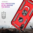 thumbnail image 4 of 3in1 Case Bundle for Apple iPhone XR Heavy Duty Case with Built-in Kickstand, Dual Layer Protection with 2 Clear Screen Protectors, Sturdy Case for Apple iPhone XR, Red, 4 of 7