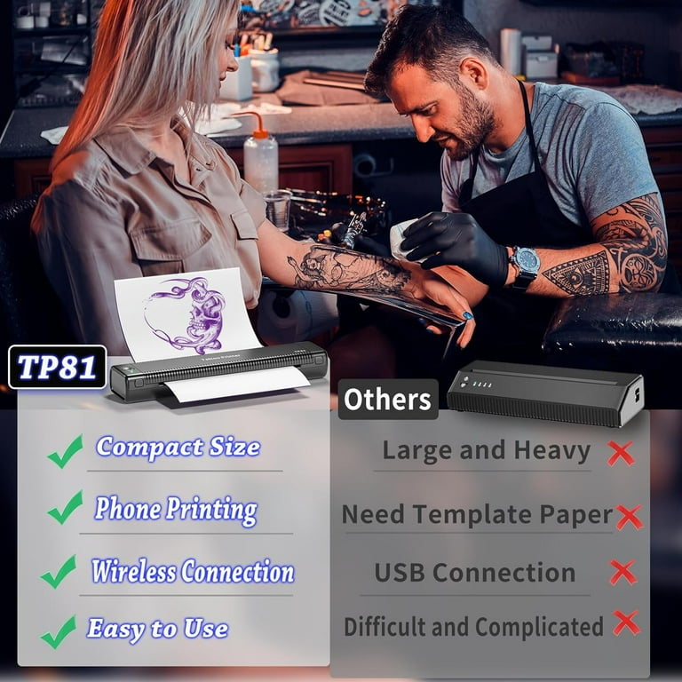 Itari TP81 Wireless Tattoo Stencil Printer (Upgraded Itari TP81 Wireless Tattoo Stencil Printer (Upgraded