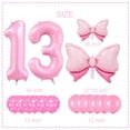 thumbnail image 2 of Kit de globos rosas para cumpleaños número 13 de 40" Wclliuchi, 2 of 7