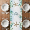 thumbnail image 6 of Sea Turtle Coastal Table Runner - 120 Inch Long, Kitchen Dining Table Runner Dresser Scarves, Summer Beach Nautical Starfish Compass Farmhouse Decor for Coffee Tables Wedding Party Banquet, 6 of 8