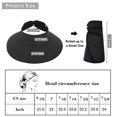 thumbnail image 5 of Simplicity Women's Roll Up Wide Brim Straw Sun Visor Hat Black, 5 of 6