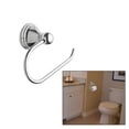 Chrome Toilet Paper Holder Easy Screw on Vanity or Bathroom Tissue roll