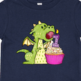 thumbnail image 4 of Inktastic Dragon Cupcake 1st Birthday Boys or Girls Baby T-Shirt, 4 of 5