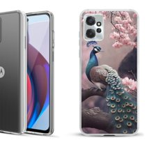 OneToughShield ® Compatible with Motorola Moto G Power 5G 2023 Fashion Phone Case - Peacock Flower