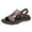 Brown, variant on Sandal for Men Flat Heel Non-Slip Breathable Open Toe Casual Daily Solid Color Footwear Comfortable Ankle Strap Walking Beach Shoes Black 6.5