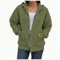 thumbnail image 2 of Godom Womens Zip Up Hoodies Oversized Fall Outfits 2025 Drawstring Zipper Hoodie Casual Loose Fit Long Sleeve Hoodies, 2 of 7