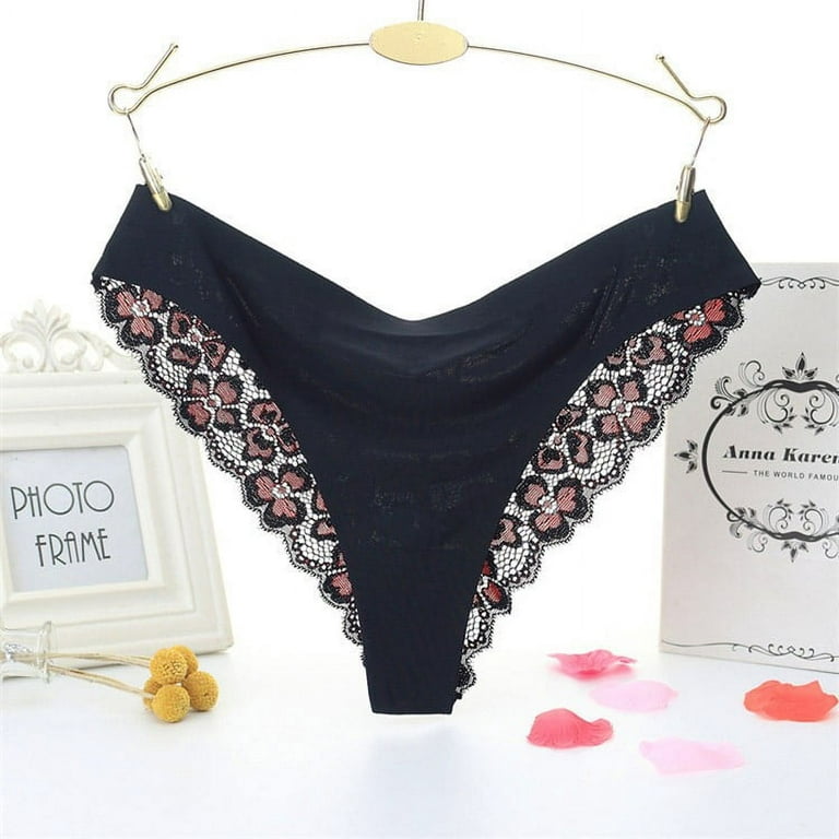 Women Sexy Panties Lace Low-waist Briefs Female Breathable Embroidery  Underwear