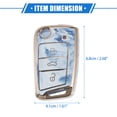 thumbnail image 6 of Unique Bargains 3 Buttons Remote Key Fob Case Cover Compatible for Volkswagen Golf 7 Polo TPU Blue Remote Key Protector, 6 of 6