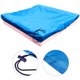 thumbnail image 2 of Cubierta para arenero, cubierta para arenero a prueba de polvo con cordón Cubierta para arenero para niños al aire libre de gran calidad para granjas de piscinas (120 * 120 * 20 cm) azul, 2 of 5
