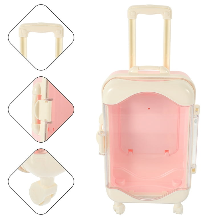 Kids Use Miniature Suitcase Doll Accessory Carry On Luggage Compact Kids  Toy Storage Holder