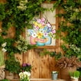 thumbnail image 6 of Fymlhomi Spring Door Decor Flower Welcome Door Sign Spring Door Hanger for Front Door Rustic Flower Wall Pediments for Spring Easter Party Outdoor Indoor Front Door Decor(Fresh), 6 of 6